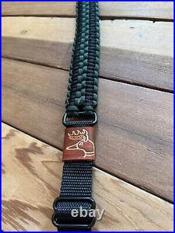Handmade Adjustable Gun Sling 2 Point Side Release Paracord Leather USA Material