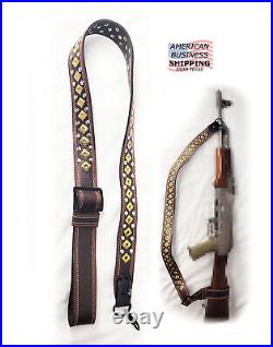 Handmade Afghanistan Afghan Pashtun Tribe Khyber Pass Leather Rifle Sling Rare