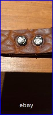 Handmade Buffalo-Hide Rifle Slings Genuine Morgan Silver Concho