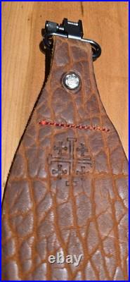 Handmade Buffalo-Hide Rifle Slings Genuine Morgan Silver Concho
