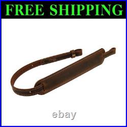 Handmade Buffalo Leather Rifle Sling Black/Brown