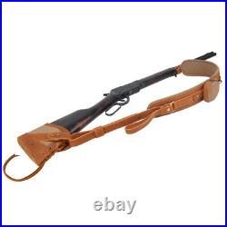Handmade Canvas Rifle Buttstock Cover, Gun Leather Carry Strap Hunting Set