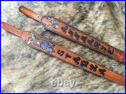 Handmade Fully Customizable Leather Rifle Sling Personalized Hunting Gun Strap