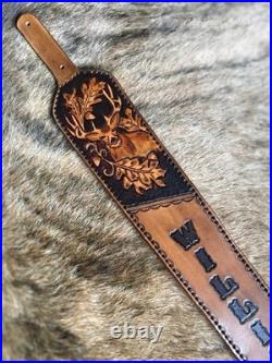 Handmade Fully Customizable Leather Rifle Sling Personalized Hunting Gun Strap