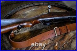 Handmade Italian Leather Rifle Sling Adjustable Top Grain Tuscany Leather