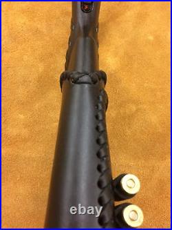 Handmade Leather Gun Stock Cover Shell Holder Sling Hunting Ruger American
