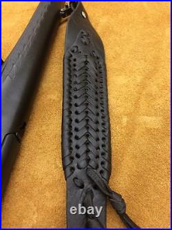 Handmade Leather Gun Stock Cover Shell Holder Sling Hunting Ruger American