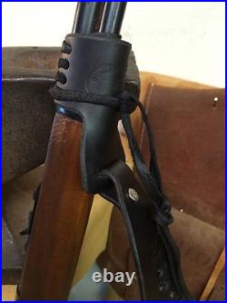 Handmade Leather Gun Stock Cover Shell Holder Thumb Hole Sling No Drill Western