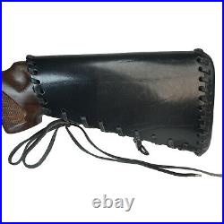 Handmade Leather Rifle Buttstock Cover with Gun Sling Ammo Shell Holder US LOCOL