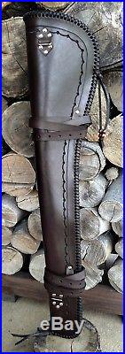 Handmade Leather Rifle Scabbard with Cartridge Sling Winchester Henry Marlin