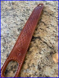 leather rifle sling » Handmade Leather Thumb Hole Rifle Sling
