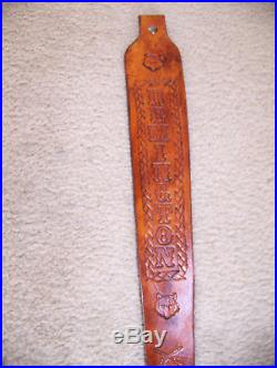 Handmade One of a Kind Remington Western Rifle Sling Tooled in American