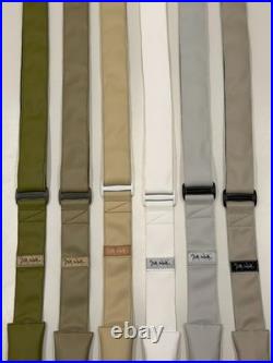 Handmade Personalized Faux Leather Rifle Sling-White