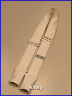Handmade Personalized Faux Leather Rifle Sling-White