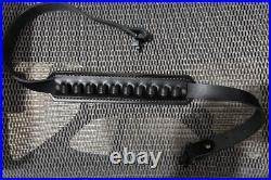 Handmade RLO Custom Leather Black Rifle Ammo Carrier with Sling, 44 mag, New