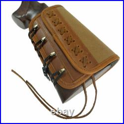 Handmade Rifle Shell Holder Gun Sling Shotgun Leather Buttstock Cartridge Holder