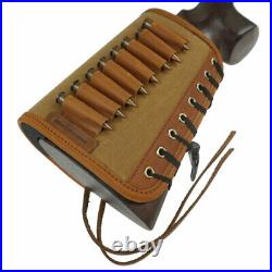 Handmade Rifle Shell Holder Gun Sling Shotgun Leather Buttstock Cartridge Holder