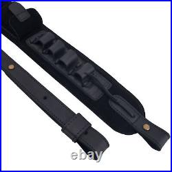 Heavy Duty Soft Leather Gun Sling Strap For. 357.30-30.308.22LR 12GA 16GA 20GA