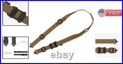 Heavy Duty Two Point Rifle Sling Tubular Construction with Antichafing Comfort