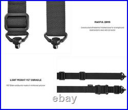 Heavy Duty Two Point Rifle Sling Tubular Construction with Antichafing Comfort