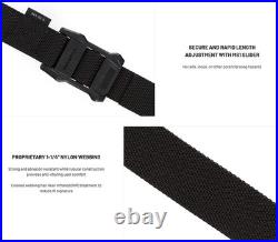 Heavy Duty Two Point Rifle Sling Tubular Construction with Antichafing Comfort