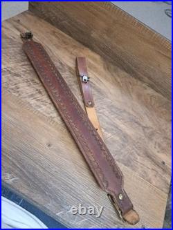 Heavy Suede Backed Cobra Leather Rifle Sling W Swivels