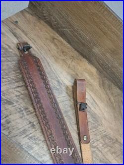 Heavy Suede Backed Cobra Leather Rifle Sling W Swivels