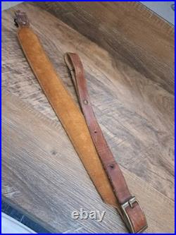 Heavy Suede Backed Cobra Leather Rifle Sling W Swivels