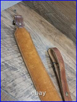 Heavy Suede Backed Cobra Leather Rifle Sling W Swivels