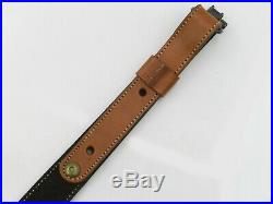 High Quality Browning Leather Rifle Sling / Carry Strap, Suede Lined, QD Swivels