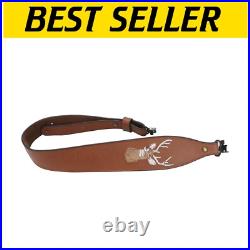 High-Quality Leather Rifle Sling with Soft Padding Essential Hunting Accessory
