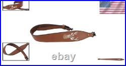 High-Quality Leather Rifle Sling with Soft Padding Essential Hunting Accessory