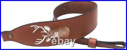 High-Quality Leather Rifle Sling with Soft Padding Essential Hunting Accessory