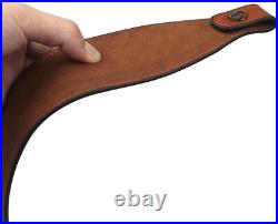 High-Quality Leather Rifle Sling with Soft Padding Essential Hunting Accessory