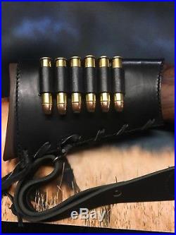 High quality leather stock cuff and sling combo for a Marlin 1895 45-70