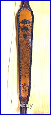 Hog Custom made leather padded rifle or shotgun sling, made in the U. S. A