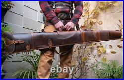 Hulara Cowhide Leather Rifle Sling 48-50 Inch Gun Cases for Rifles Slip shotgun