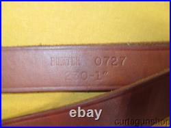 Hunter Brown Leather 1 Inch Rifle Sling with Swivels #0727