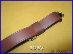 Hunter Brown Leather 1 Inch Rifle Sling with Swivels #0727
