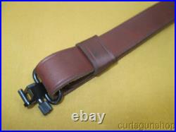 Hunter Brown Leather 1 Inch Rifle Sling with Swivels #0727