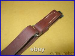 Hunter Brown Leather 1 Inch Rifle Sling with Swivels #0727