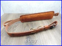Hunter Brown Leather Padded Tooled Sling 70361 9341
