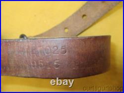 Hunter Brown Leather Rifle Sling 1 Inch Padded with QD Swivels