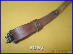 Hunter Brown Leather Rifle Sling 1 Inch Padded with QD Swivels