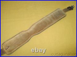 Hunter Brown Leather Rifle Sling 1 Inch Padded with QD Swivels