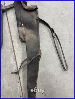 Hunter Brown Leather Rifle Soft Case with Shoulder Strap Lot of 3