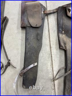 Hunter Brown Leather Rifle Soft Case with Shoulder Strap Lot of 3