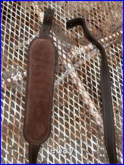 Hunter Rifle Padded Sling Deer Acorn Pattern, Tooled Leather