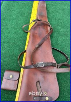 Hunter Rifle Scabbard w Sling Barrel Leather 402 26 & Drop Down Cartridge 27 159