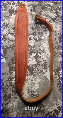 Hunter Tooled Big Game Leather Rifle Sling Sheep Moose Elk Mule Deer Antelope